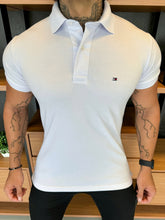 Polo Tommy H. Masculina Clássica 1985 Branca